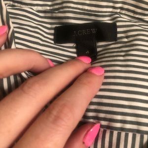 JCREW striped button up women’s size 4 grey